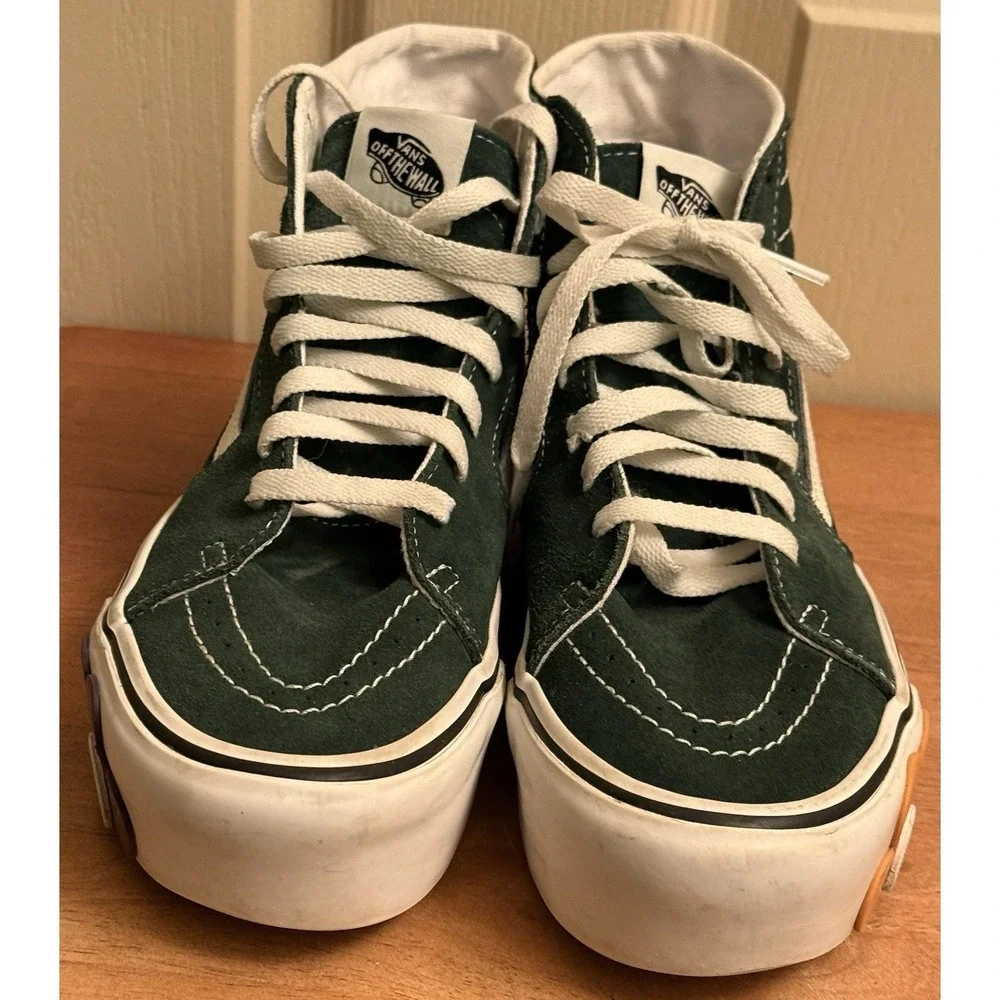 VANS SK8-HI‎ TAPERED STACKFORM OSF SHOE Canvas Dark Green Floral Men's 8 Wms 9.5